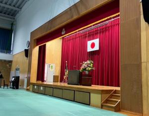 津久見中学校開校式