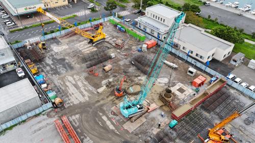 杭工事の施工状況写真１０月