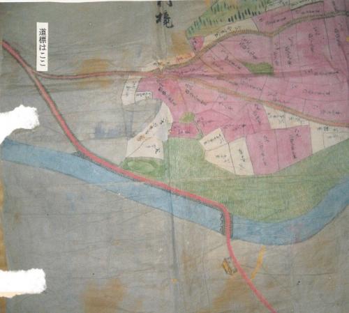 天保九年（１８３９）戌八月　道尾組垣籠村」絵図