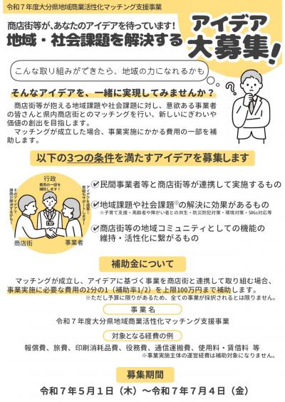 地域課題を解決するアイデア募集チラシ