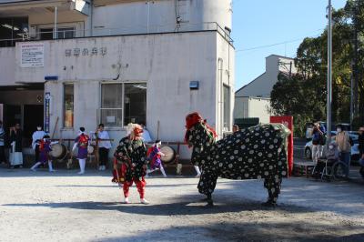 獅子と天狗と太鼓打ちの子どもたち