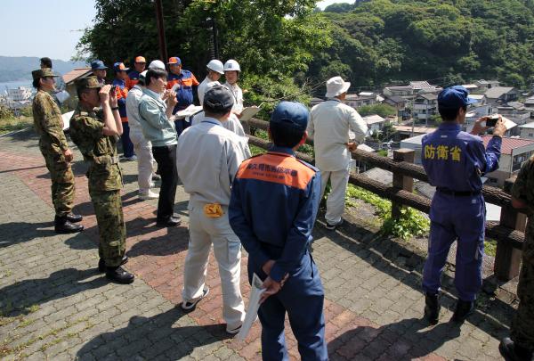 大友公園より岩屋地区をパトロール