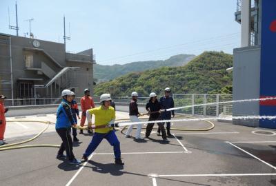 放水訓練の様子です