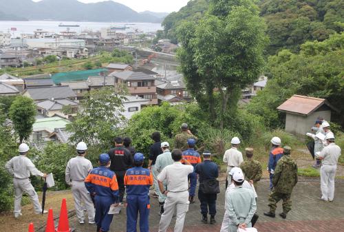 津久見川の工事の様子です