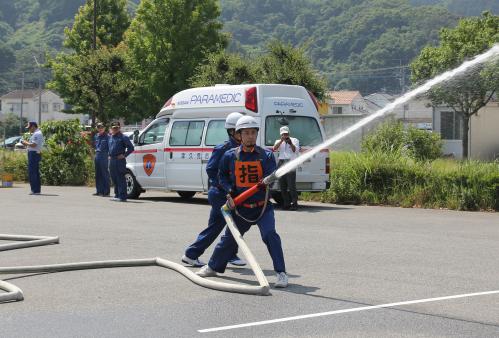 放水している様子です