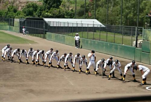 津久見高校軟式野球部の試合です