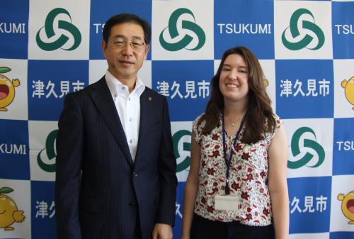 新しく外国語指導助手として津久見市へ派遣されてきた、ガブリエラ・ジョセフさんです