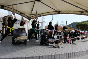 延岡の和太鼓ステージイベントの様子です