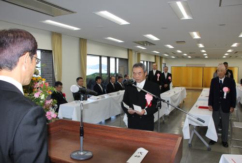 受賞者を代表して織田征雄さんが謝辞を述べられました