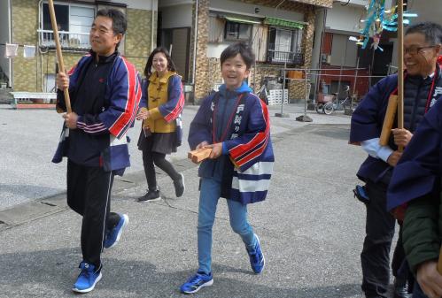 保戸島でも火災予防の呼びかけを行いました