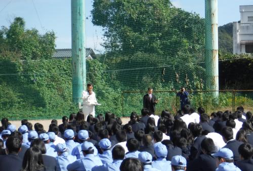 市防災担当者による防災講話も行われました