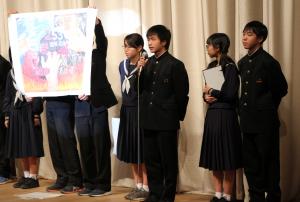 第一中学校生徒会の幕間の様子です