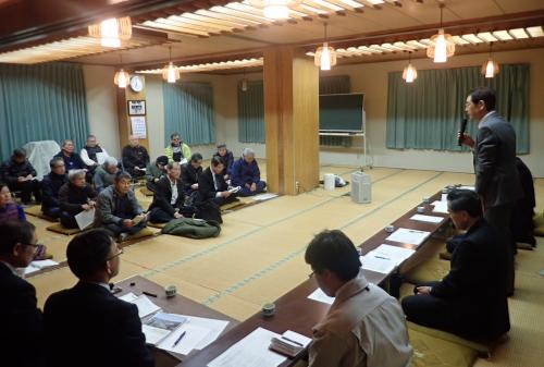 １月２１日、市長が各地域におじゃまをし、ひざを交えながら意見交換を行う「地域懇談会」が仙水公民館を皮切りに、始まりました