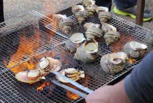 うみ畑での海鮮焼きの写真です