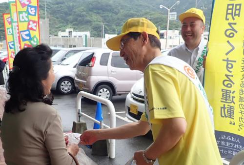 ７月の月間中は、毎週木曜日に各地区を放送車で回る計画をしています