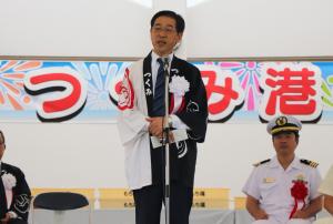 川野市長による開会あいさつの様子です