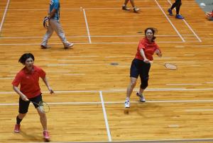 バドミントン競技女子の様子です