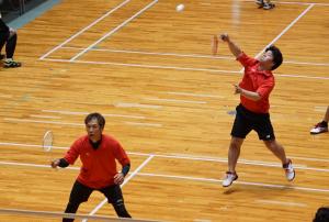 バドミントン競技男子の様子です