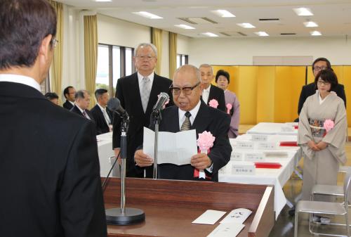 受賞者を代表して瀧本峰舜さんが謝辞を述べられました