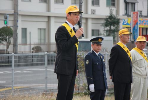 市長のあいさつの様子です